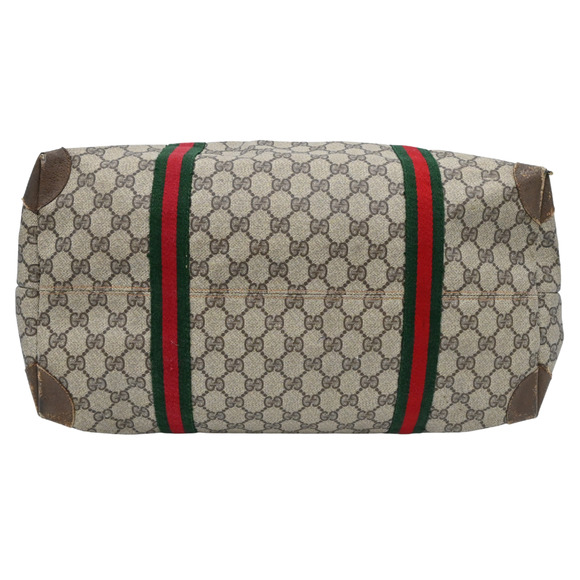 Gucci Vintage GG Supreme Sherry Line Canvas Boston Travel Bag - Picture 3 of 16